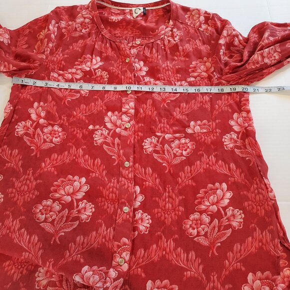 Anthropologie Akemi + Kin Coconino Floral Button Down Blouse Size Lg NWOT - Picture 8 of 11